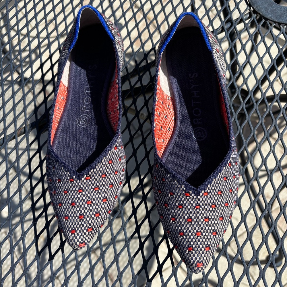 Rothy's Women's Black and Red Flats